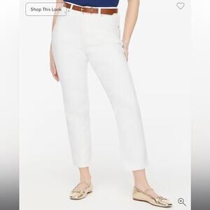 J.Crew Curvy essential straight white jean in all-day stretch